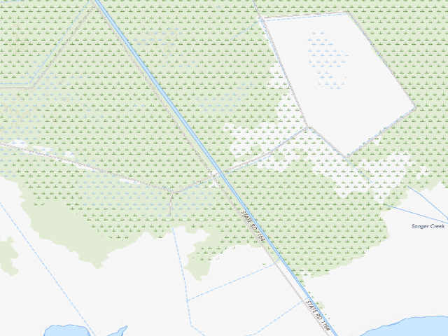 USGS topographic map of Gull Rock Game Land camping area #2