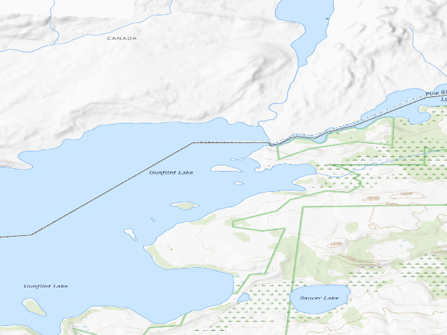 USGS topographic map of Gunflint Lake Site 6