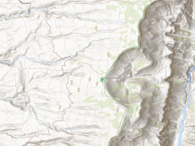 USGS topographic map of Gunnison Gorge National Conservation Area