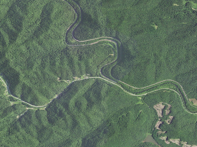 Aerial image of Guyandotte Campground