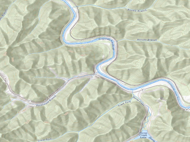 USGS topographic map of Guyandotte Campground