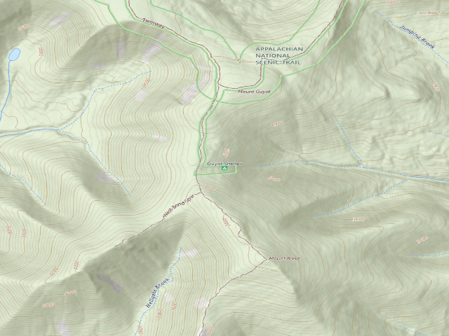 USGS topographic map of Guyot Shelter