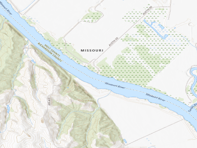 USGS topographic map of H. F. Thurnau Conservation Area