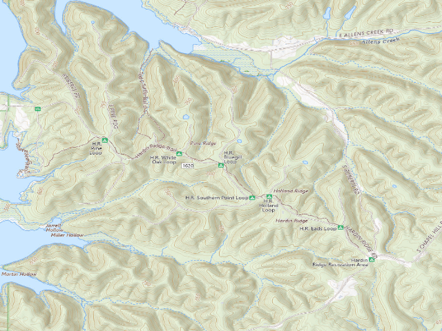 USGS topographic map of H.R. Bluegill Loop