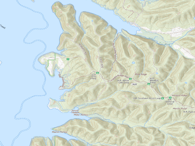 USGS topographic map of H.R. Pine Loop