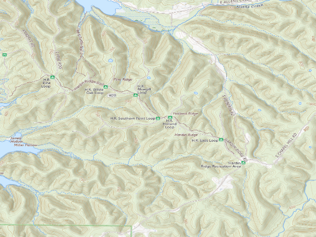 USGS topographic map of H.R. Southern Point Loop