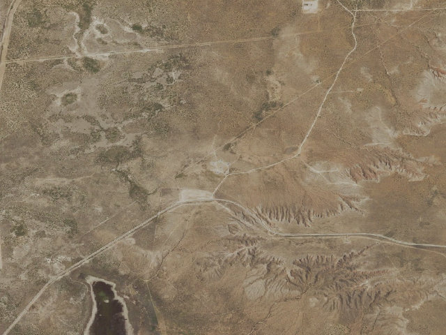 Aerial image of Hackberry Lake Off-Highway Vehicle Use Area