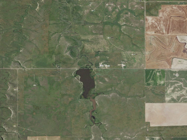 Aerial image of Hain State Fishing Lake