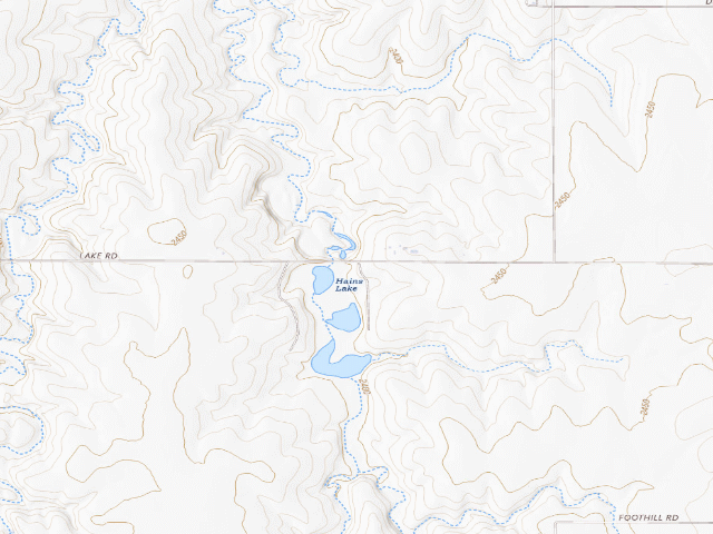USGS topographic map of Hain State Fishing Lake