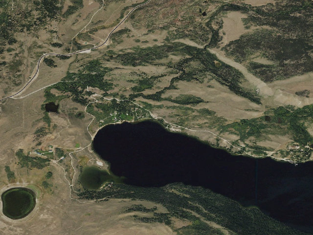 Aerial image of Half Moon Lake Campground