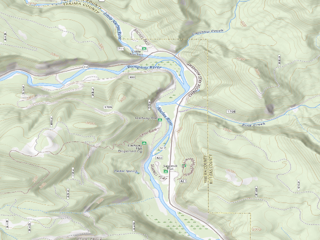 USGS topographic map of Halfway Flat Campground (Main)