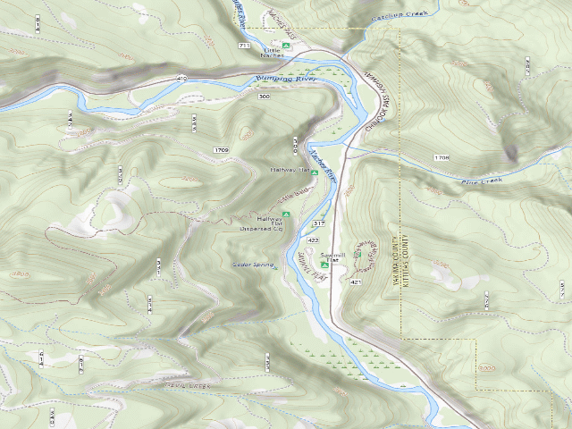 USGS topographic map of Halfway Flat Campground (North)