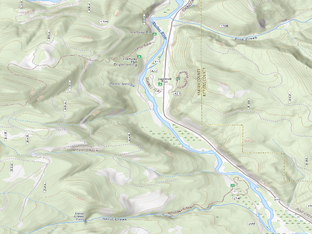 USGS topographic map of Halfway Flat Campground (South)