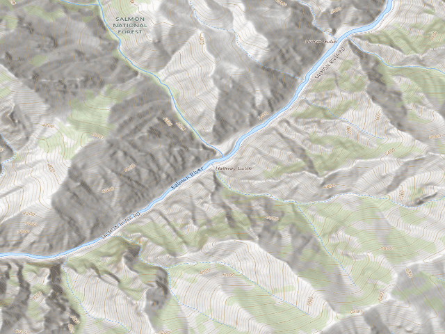 USGS topographic map of Halfway Gulch Camping Area