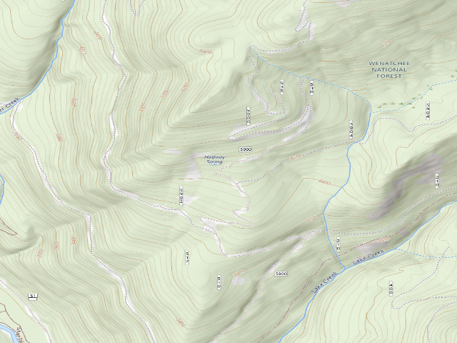 USGS topographic map of Halfway Springs Camping Area