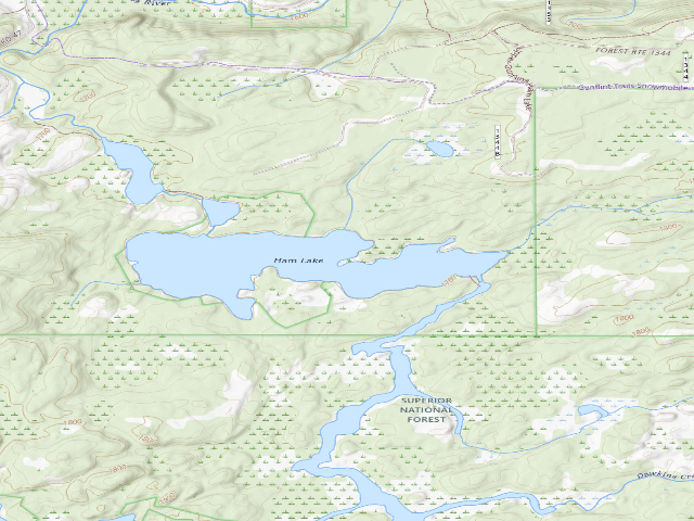 USGS topographic map of Ham Lake Site 2