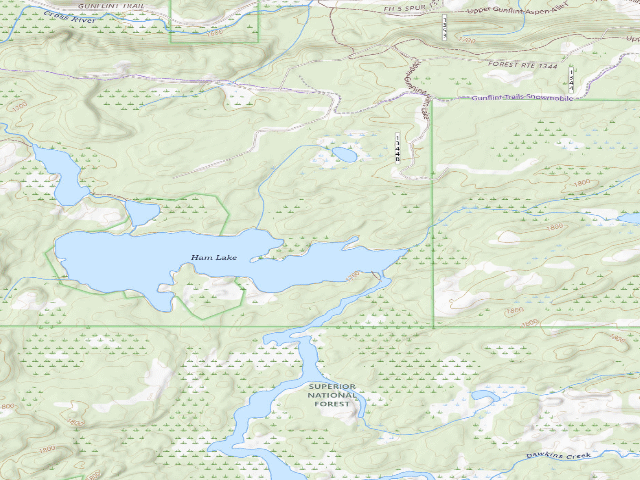 USGS topographic map of Ham Lake Site 3