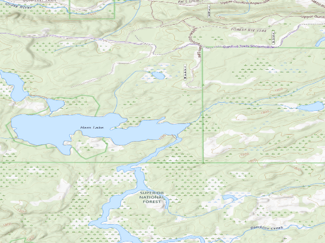 USGS topographic map of Ham Lake Site 4
