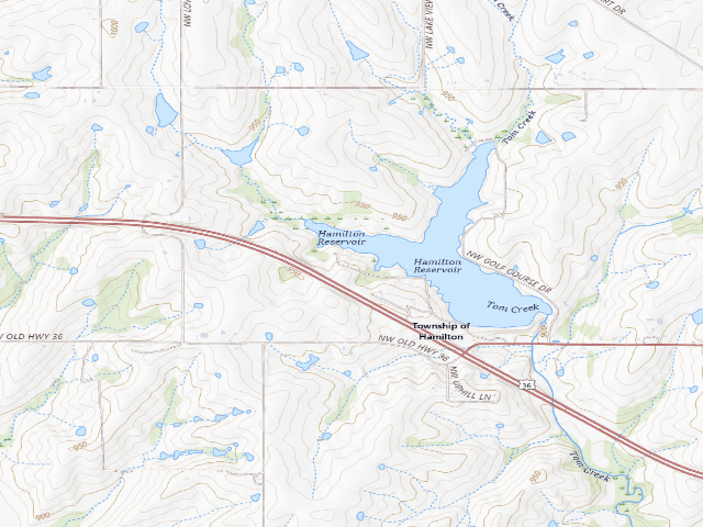 USGS topographic map of Hamilton City Lake