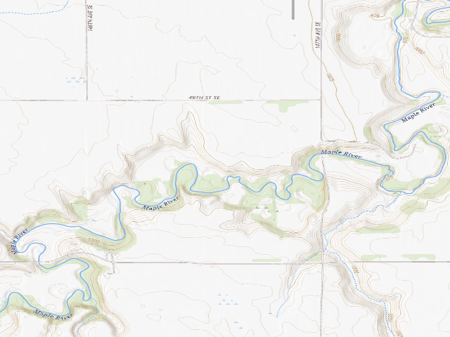 USGS topographic map of Hamilton Wills WMA (Cass County)