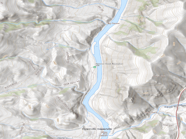 USGS topographic map of Hammer Creek Campground