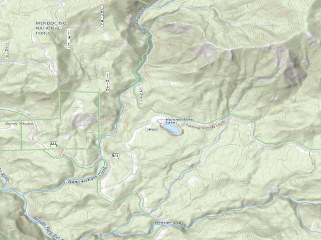 USGS topographic map of Hammerhorn Lake