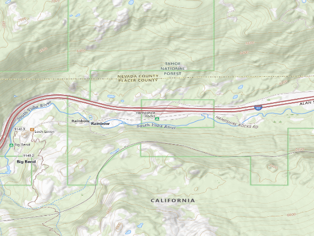 USGS topographic map of Hampshire Rocks