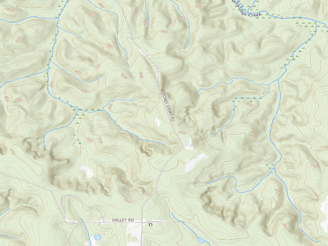 USGS topographic map of Hannahatchee WMA Primitive Campground #1