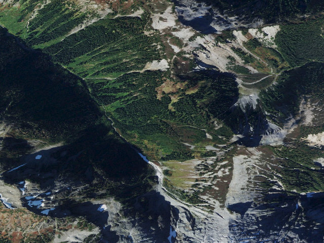 Aerial image of Hannegan Camp