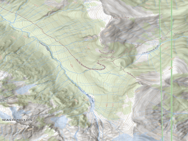 USGS topographic map of Hannegan Camp