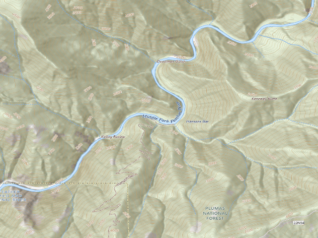 USGS topographic map of Hanson Camp (Cua)