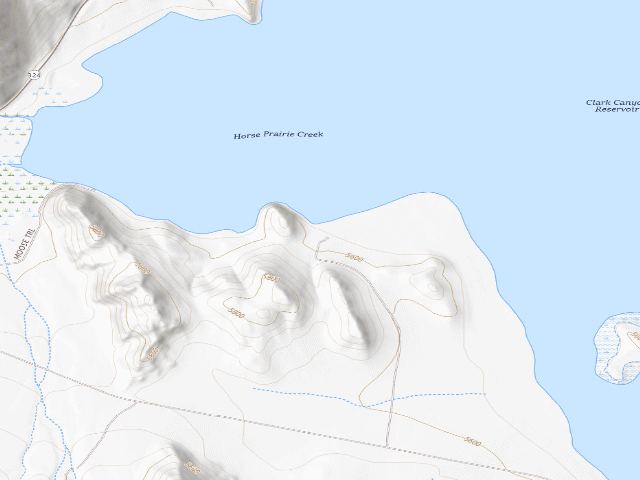 USGS topographic map of Hap Hawkins Campground (Clark Canyon)