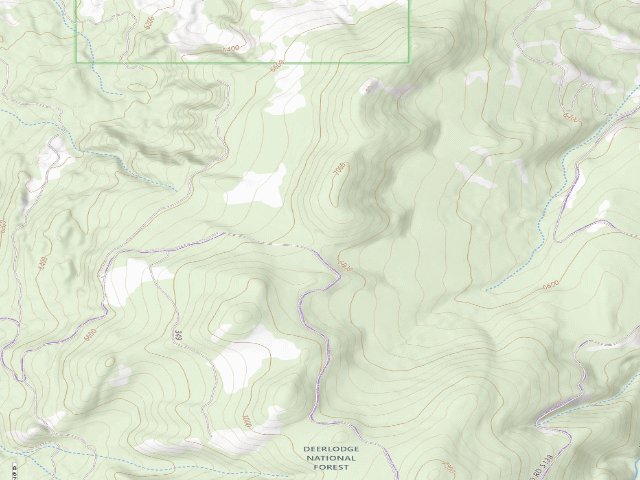 USGS topographic map of Happy Creek Rd-001