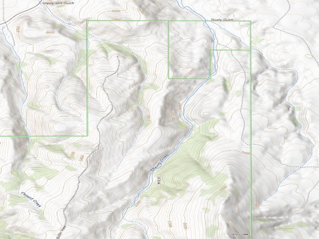 USGS topographic map of Happy Jack Gully