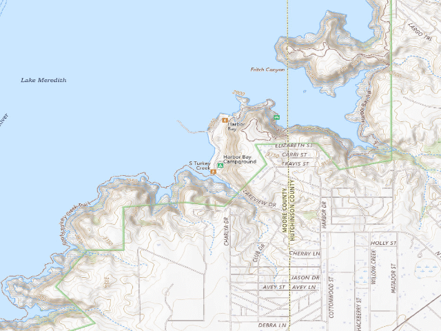 USGS topographic map of Harbor Bay Campground