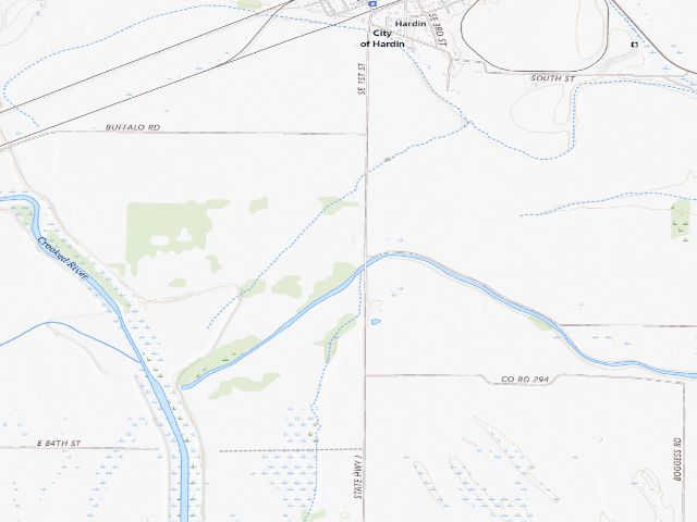 USGS topographic map of Hardin Conservation Area