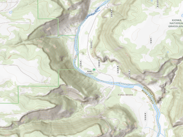 USGS topographic map of Harding County