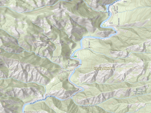 USGS topographic map of Hardscrabble Campground