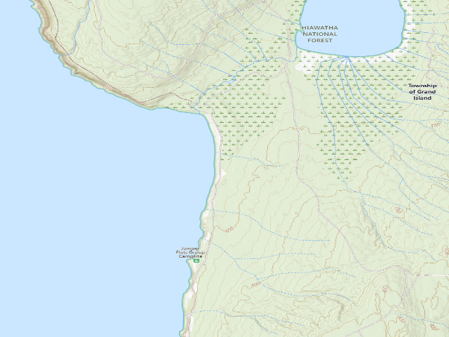 USGS topographic map of Hardwood Campsite