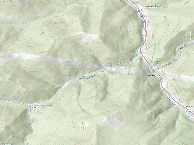 USGS topographic map of Harley Creek-001