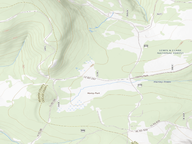 USGS topographic map of Harley Creek-004