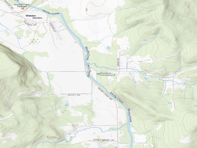 USGS topographic map of Harralson Campground