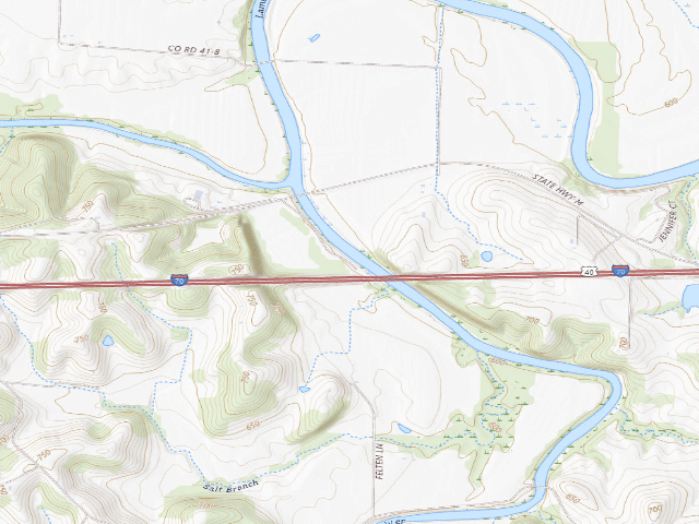 USGS topographic map of Harriman Hill Access