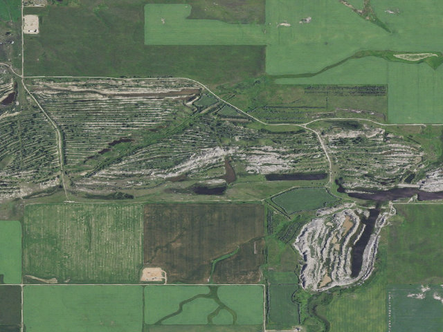 Aerial image of Harris M. Baukol WMA (Divide County)
