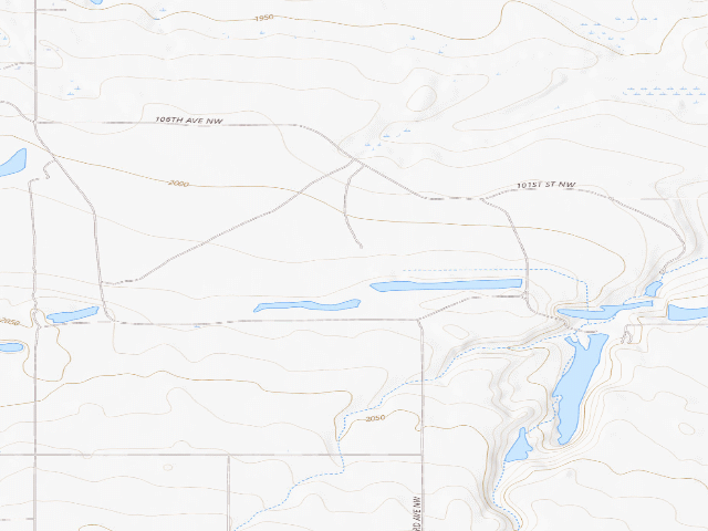 USGS topographic map of Harris M. Baukol WMA (Divide County)
