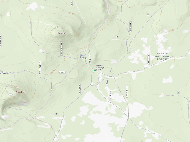 USGS topographic map of Harris Springs Cg-F