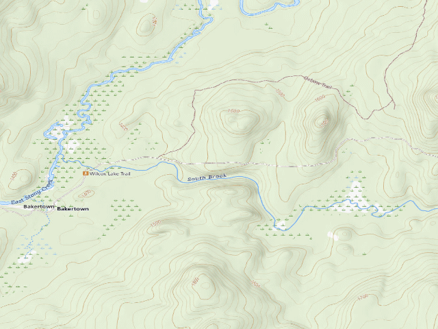 USGS topographic map of Harrisburg Lake Road Campsite (Wilcox Lake Wild Forest)