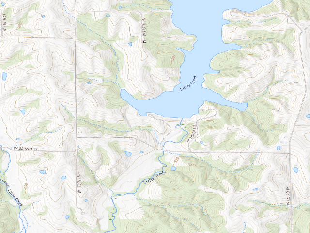 USGS topographic map of Harrison County Lake