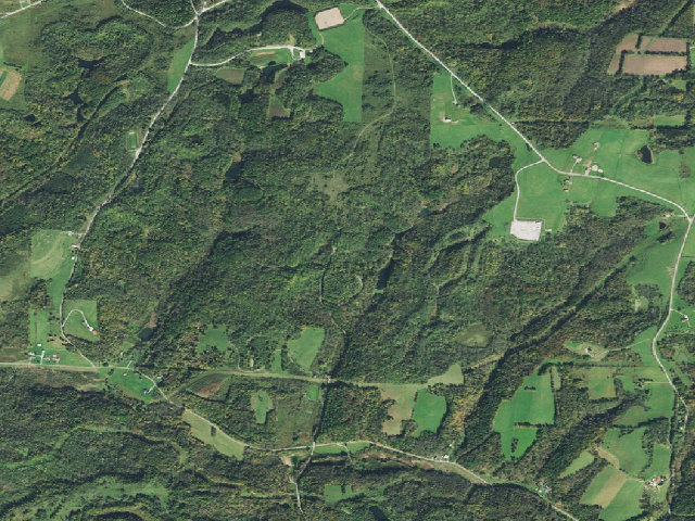 Aerial image of Harrison State Forest - Ronsheim Campground