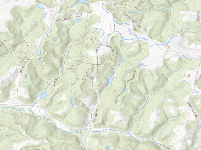 USGS topographic map of Harrison State Forest - Ronsheim Campground